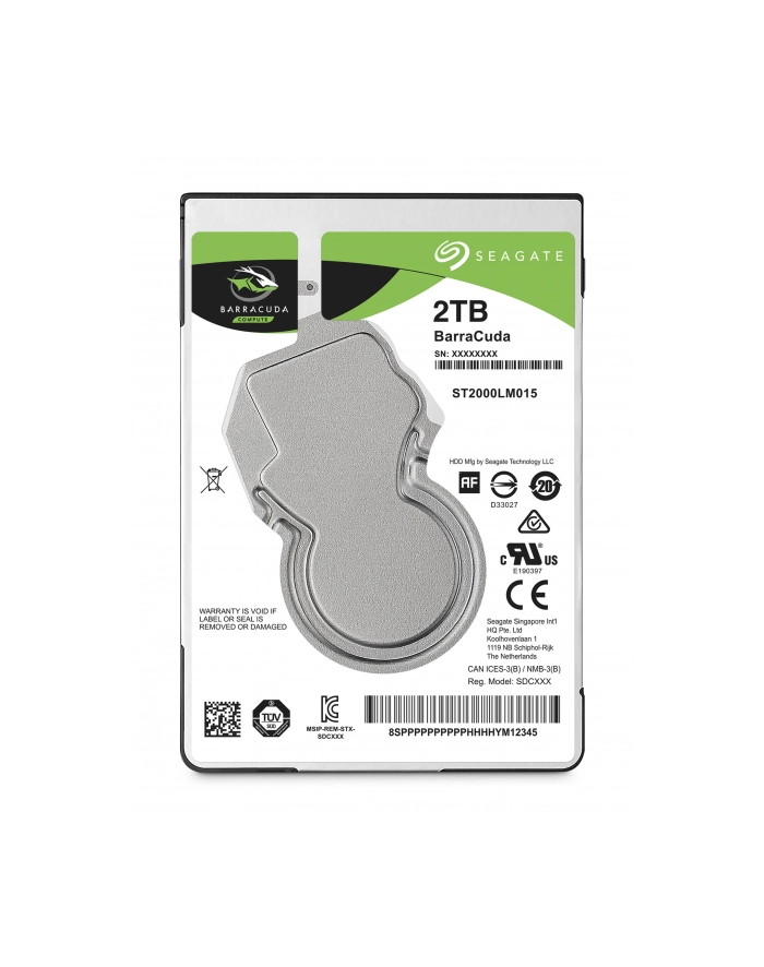 Dysk SEAGATE ST2000LM015 BarraCuda® 2.5'' 2TB 5400 128MB SATA 6Gb/s główny