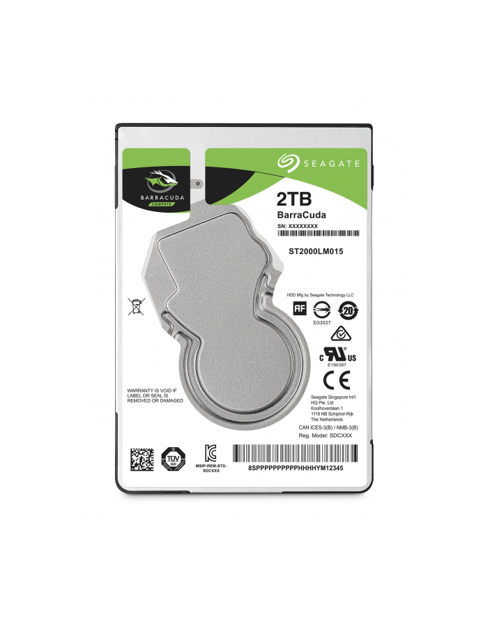 Dysk SEAGATE ST2000LM015 BarraCuda® 2.5'' 2TB 5400 128MB SATA 6Gb/s główny