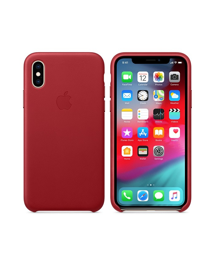 apple Etui skórzane iPhone XS - (PRODUCT)RED główny