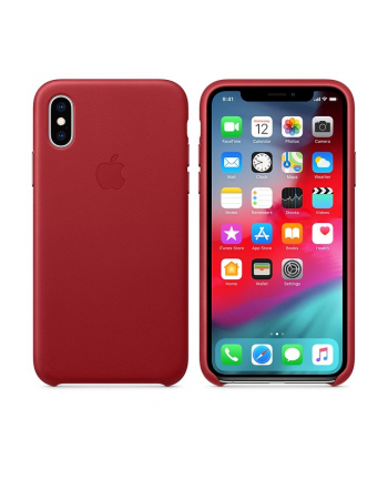 apple Etui skórzane iPhone XS - (PRODUCT)RED