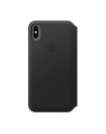 apple Skórzane etui folio iPhone XS Max - czarne - nr 12