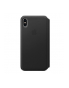 apple Skórzane etui folio iPhone XS Max - czarne - nr 1