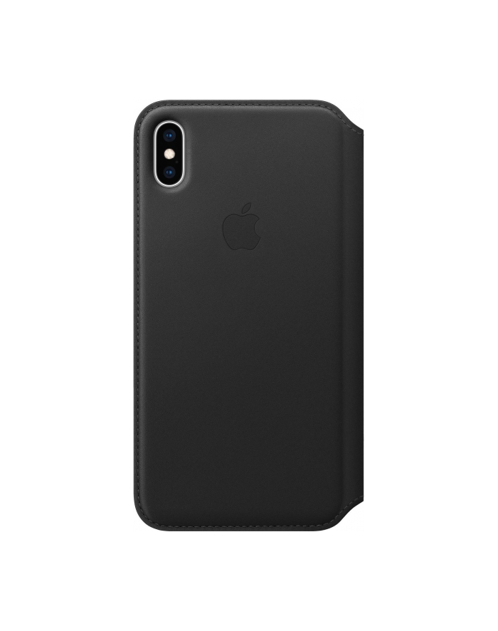 apple Skórzane etui folio iPhone XS Max - czarne główny
