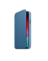 apple Etui skórzane folio iPhone XS - szary błękit - nr 10
