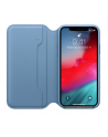apple Etui skórzane folio iPhone XS - szary błękit - nr 3