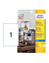avery zweckform Etykiety wodoodporne Heavy Duty, 210 x 297mm, białe, do drukarki, 10 sztuk - nr 14