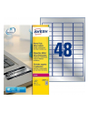 avery zweckform Etykiety znamionowe, 45,7 x 21,2mm, srebrne, 960 sztuk - nr 24