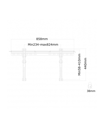 newstar PLASMA-W065 UCHWYT ŚCIENNY STAŁY nr 2