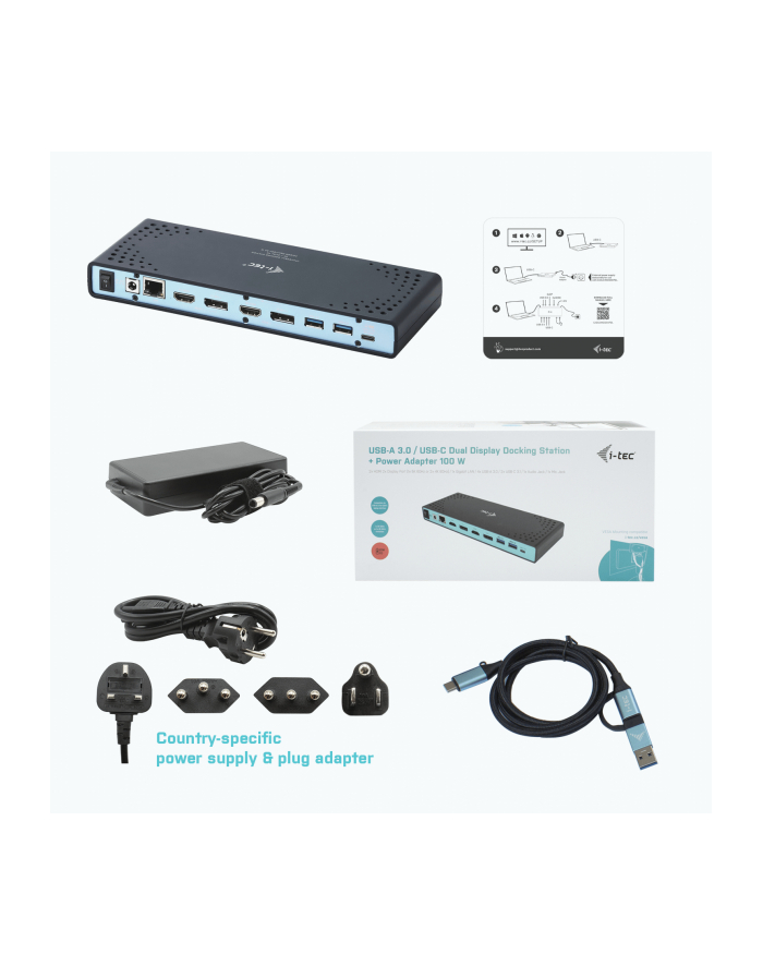 i-tec Stacja dokująca USB 3.0 / USB-C 5K uniwersalna główny