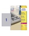 avery zweckform Etykiety znamionowe, 210 x 297mm, srebrne, 20 sztuk - nr 20