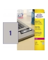 avery zweckform Etykiety znamionowe, 210 x 297mm, srebrne, 20 sztuk - nr 22