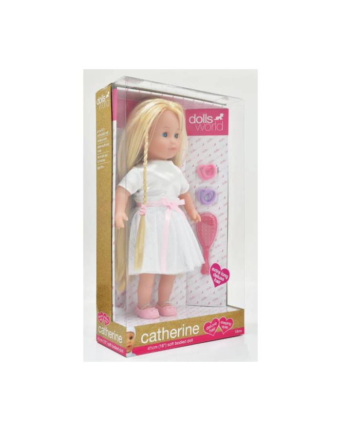 Lalka Catherine 41cm jasne włosy, biała sukienka 08846 DANTE główny