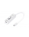 digitus HUB/Koncentrator 3-portowy OTG USB Typ C, USB 2.0 HighSpeed czytnik kart SD/Micro SD, aluminium - nr 16