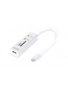 digitus HUB/Koncentrator 3-portowy OTG USB Typ C, USB 2.0 HighSpeed czytnik kart SD/Micro SD, aluminium - nr 21