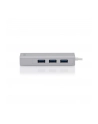 digitus HUB/Koncentrator 3-portowy USB Typ C, 3x USB A HighSpeed z Gigabit LAN adapter, aluminium - nr 48
