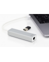 digitus HUB/Koncentrator 3-portowy USB Typ C, 3x USB A HighSpeed z Gigabit LAN adapter, aluminium - nr 9