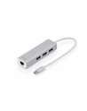 digitus HUB/Koncentrator 3-portowy USB Typ C, 3x USB A HighSpeed z Gigabit LAN adapter, aluminium - nr 21