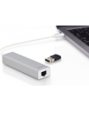 digitus HUB/Koncentrator 3-portowy USB Typ C, 3x USB A HighSpeed z Gigabit LAN adapter, aluminium - nr 26