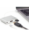 digitus Multi Adapter DisplayPort 4K 30Hz UHD, USB Typ C Power Delivery, USB A 2.0 na USB Typ C, aluminiowy - nr 20