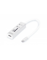 digitus HUB/Koncentrator 3-portowy OTG USB Typ C, USB 2.0 HighSpeed czytnik kart SD/Micro SD, aluminium - nr 2