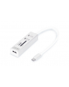 digitus HUB/Koncentrator 3-portowy OTG USB Typ C, USB 2.0 HighSpeed czytnik kart SD/Micro SD, aluminium - nr 31