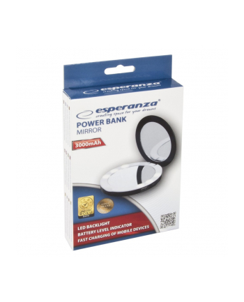 esperanza Power bank 3000 mah z lusterkiem czarny