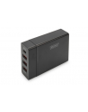 digitus Uniwersalna 4-portowa ładowarka sieciowa 240V USB Typ C (5-20V/3A/60W) 3xUSB A (5V/2.4A) PD czarna - nr 25