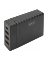 digitus Uniwersalna 4-portowa ładowarka sieciowa 240V USB Typ C (5-20V/3A/60W) 3xUSB A (5V/2.4A) PD czarna - nr 36