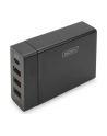 digitus Uniwersalna 4-portowa ładowarka sieciowa 240V USB Typ C (5-20V/3A/60W) 3xUSB A (5V/2.4A) PD czarna - nr 41