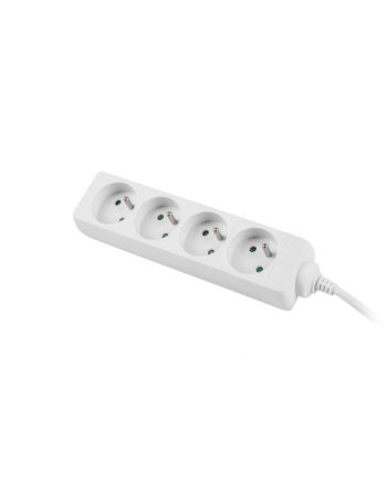 lanberg Listwa zasilająca 1.5m, biała, 4 gniazda, kabel wykonany z pełnej miedzi