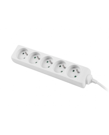 lanberg Listwa zasilająca 1.5m, biała, 5 gniazd, kabel wykonany z pełnej miedzi