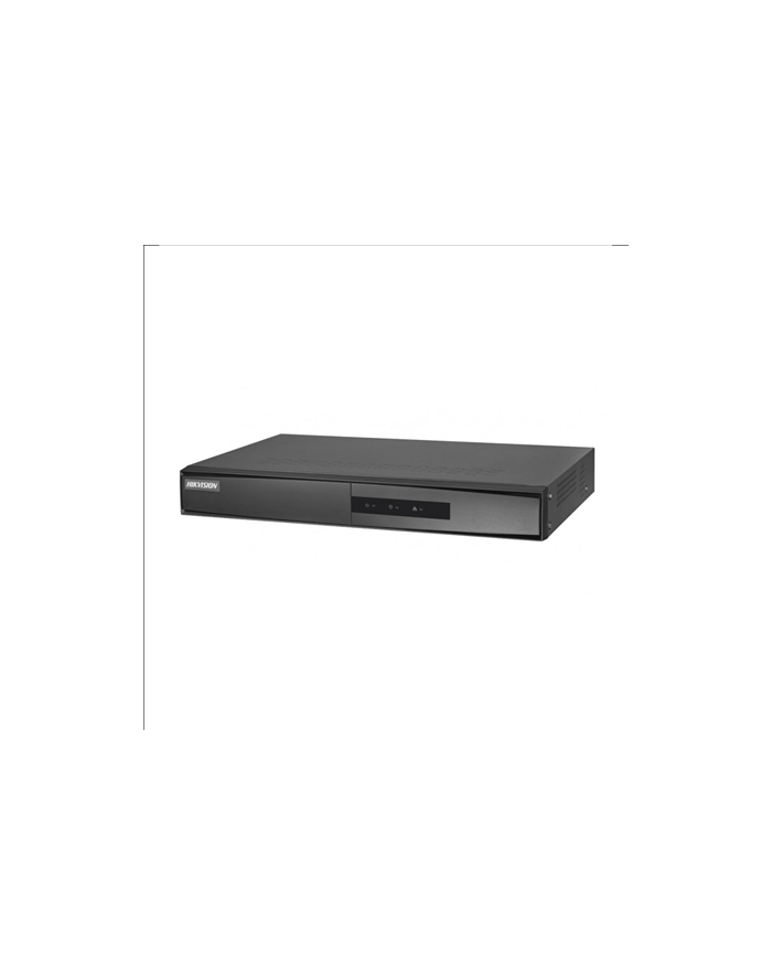 Hikvision rejestrator NVR DS-7608NI-K1(B). 8 kanałów IP, nagrywanie w rozdzielczości do 8MP, 2xUSB 2.0, 1 interfejs SATA (max. 6TB), 1 port Ethernet RJ45, wej.-wyj. audio 1-1, zasilanie 12VDC główny