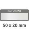 avery zweckform Tabliczki znamionowe - poliestrowe, 50 x 20mm, do opisu ręcznego,50 sztuk, srebrno-czarne - nr 10