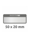 avery zweckform Tabliczki znamionowe - poliestrowe, 50 x 20mm, do opisu ręcznego,50 sztuk, srebrno-czarne - nr 2