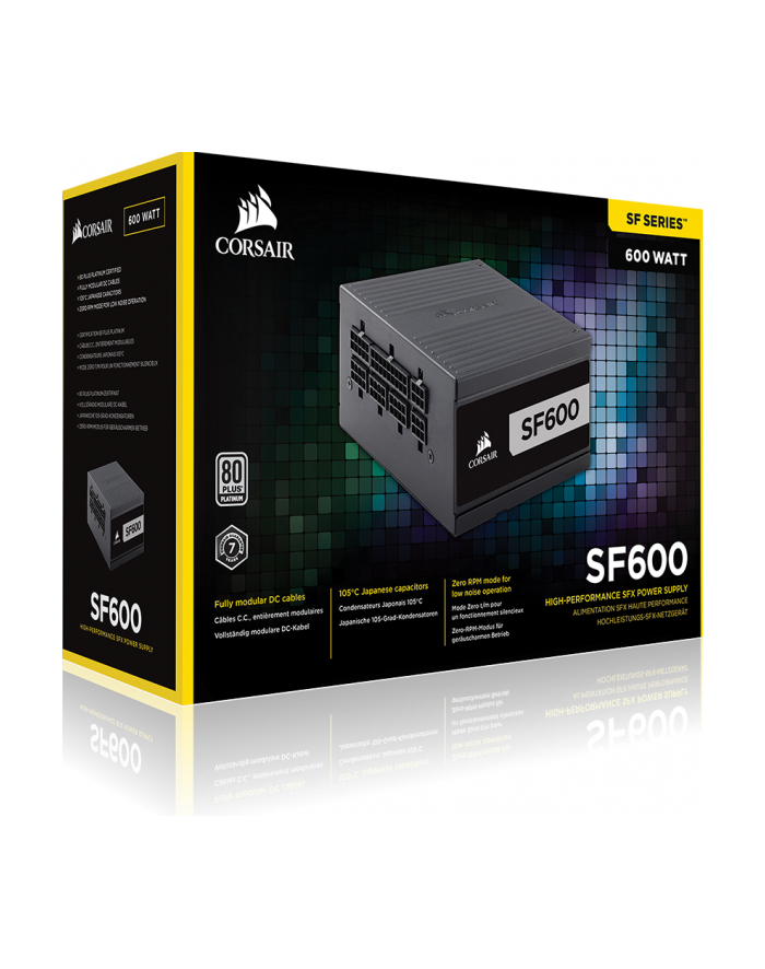 corsair Zasilacz SF600 Seria SF 600W 80 PLUS Platinum główny