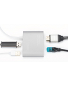 digitus Multi Adapter HDMI 4K 30Hz UHD, RJ45 Gigabit Ethernet, 2x USB 3.0 na USB Typ C, srebrny, aluminiowy - nr 16