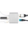 digitus Multi Adapter HDMI 4K 30Hz UHD, RJ45 Gigabit Ethernet, 2x USB 3.0 na USB Typ C, srebrny, aluminiowy - nr 18