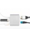 digitus Multi Adapter HDMI 4K 30Hz UHD, RJ45 Gigabit Ethernet, 2x USB 3.0 na USB Typ C, srebrny, aluminiowy - nr 30