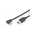 assmann Kabel połączeniowy USB 3.1 Gen.2 SuperSpeed+ 10Gbps Typ-C 90 stopni /USB A M/M, PD kątowy czarny 1m - nr 2