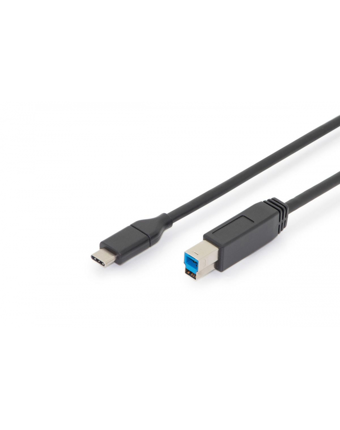 assmann Kabel połączeniowy USB 3.1 Gen.2 SuperSpeed+ 10Gbps Typ USB C/B M/M Power Delivery, czarny, 1m główny