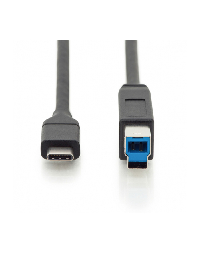 assmann Kabel polaczeniowy USB 3.1 Gen.2 SuperSpeed+ 10Gbps Typ USB C/B M/M Power Delivery, czarny, 1,8m główny