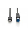assmann Kabel polaczeniowy USB 3.1 Gen.2 SuperSpeed+ 10Gbps Typ USB C/B M/M Power Delivery, czarny, 1,8m - nr 2