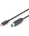 assmann Kabel polaczeniowy USB 3.1 Gen.2 SuperSpeed+ 10Gbps Typ USB C/B M/M Power Delivery, czarny, 1,8m - nr 7