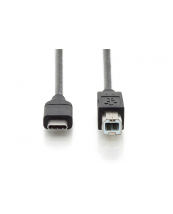 assmann Kabel polaczeniowy USB 2.0 HighSpeed Typ USB C/B M/M, Power Delivery, czarny 1,8m