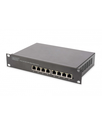 digitus Przełącznik 10' Rack 8-portowy Gigabit Ethernet, 8x10/100/1000Mbps