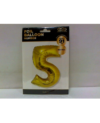 godan Balon foliowy Cyfra 5, złota, 85cm, FG-C85Z5     .