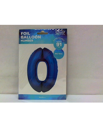 godan Balon foliowy Cyfra 0, niebieska 85cm, FG-C85N0  .