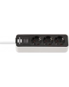 Brennenstuhl Ecolor power strip 3-fold white - / black - nr 2