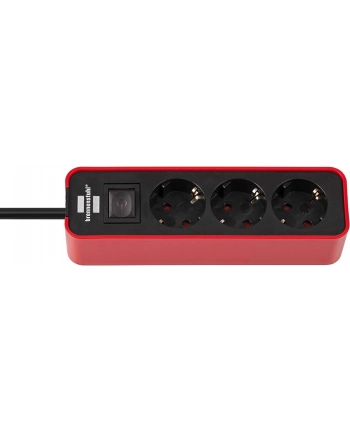 Brennenstuhl Ecolor power strip 3-fold red - / black