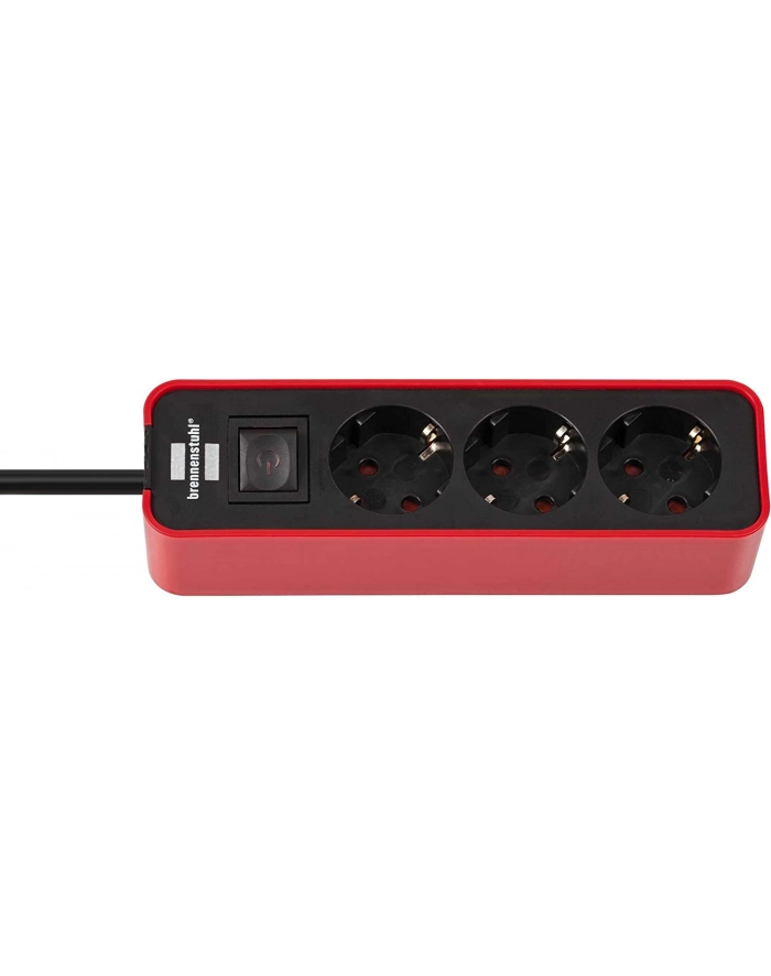 Brennenstuhl Ecolor power strip 3-fold red - / black główny